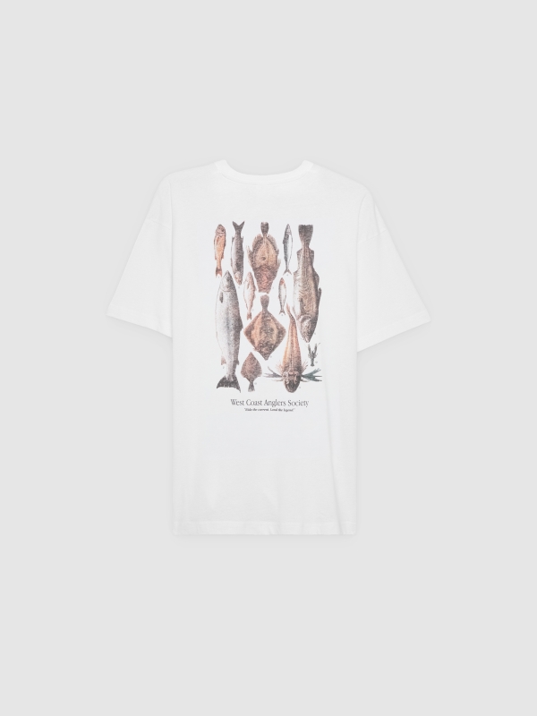 Camiseta West Coast branco vista traseira