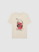 %Pto% Retro Walkman T-shirt raw front view
