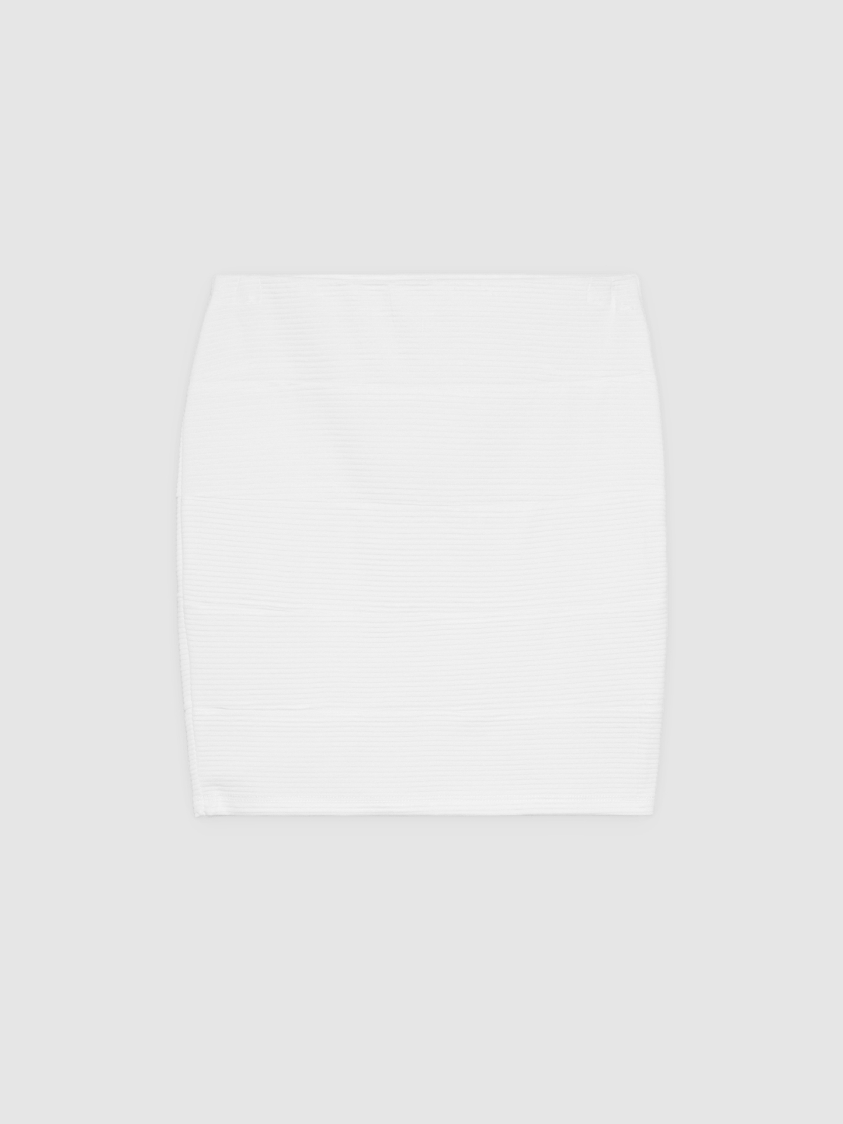 %Pto% Black mini paneled skirt white front view