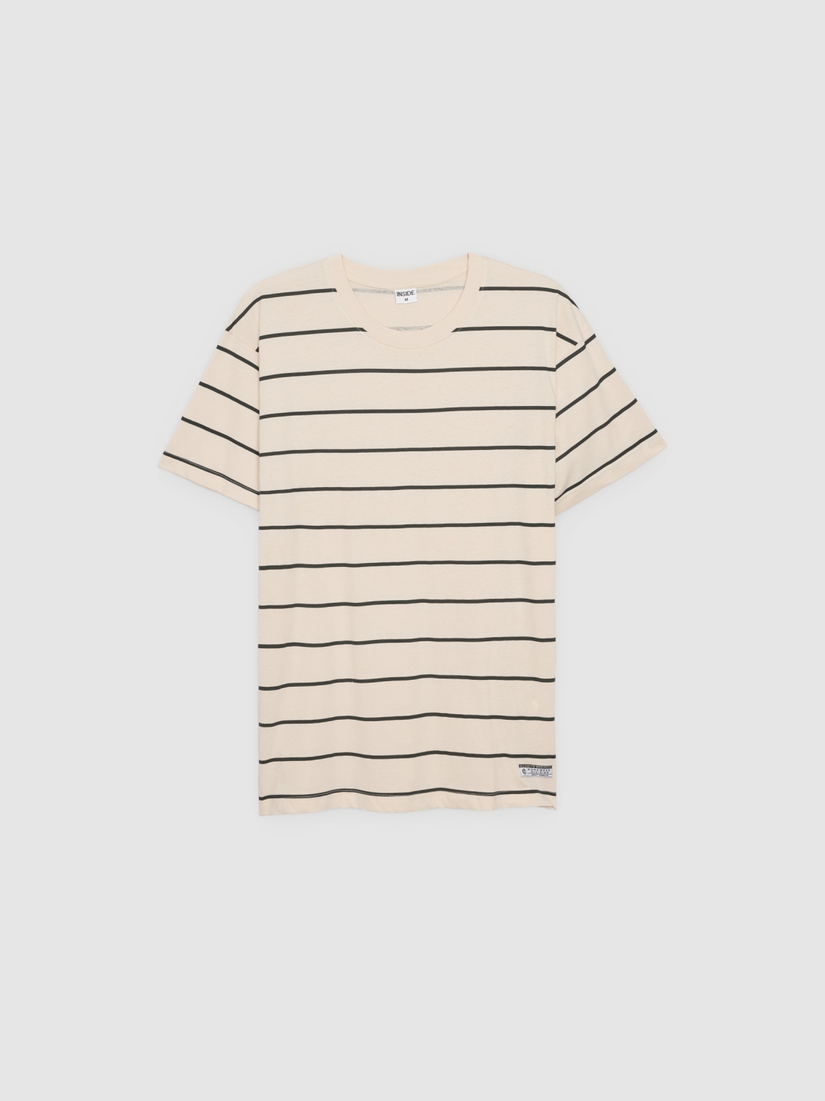%Pto% Striped combined shirt raw front view