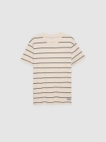 %Pto% Striped combined shirt raw front view