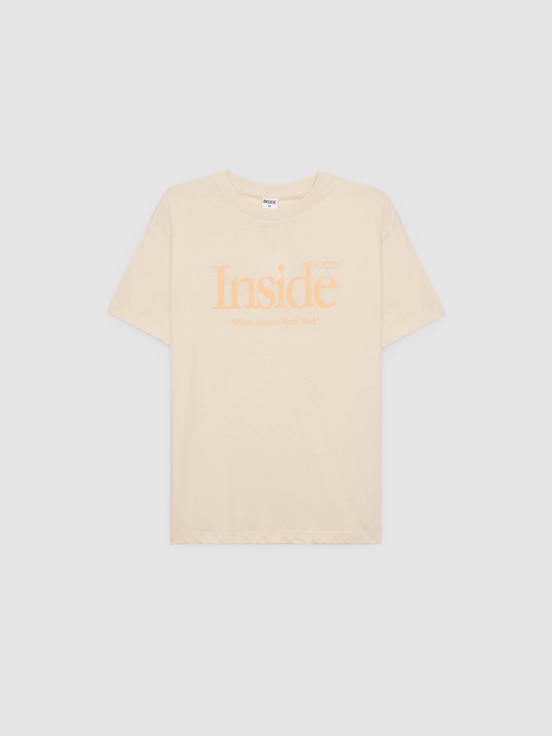 Camiseta Inside crudo vista media frontal