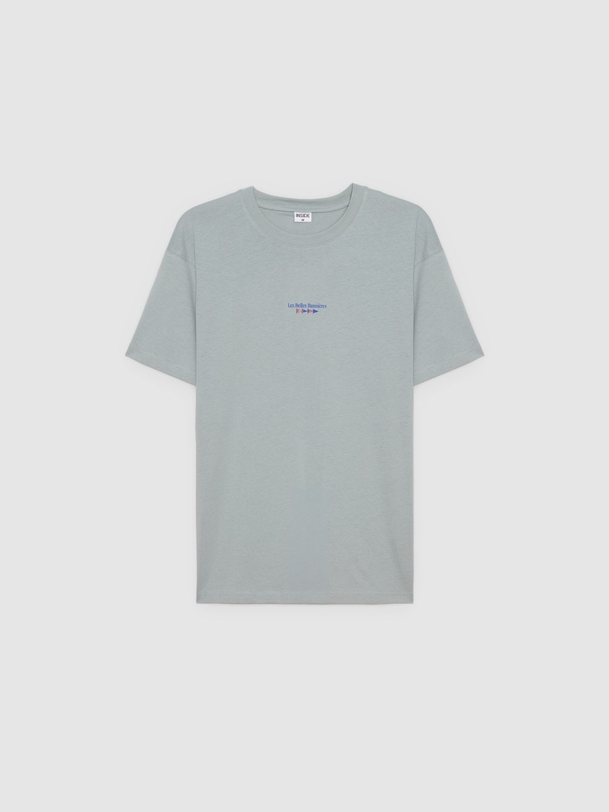 %Pto% T-shirt minimalist message blue front view