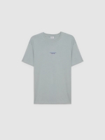 %Pto% Camiseta mensaje minimalista azul vista frontal