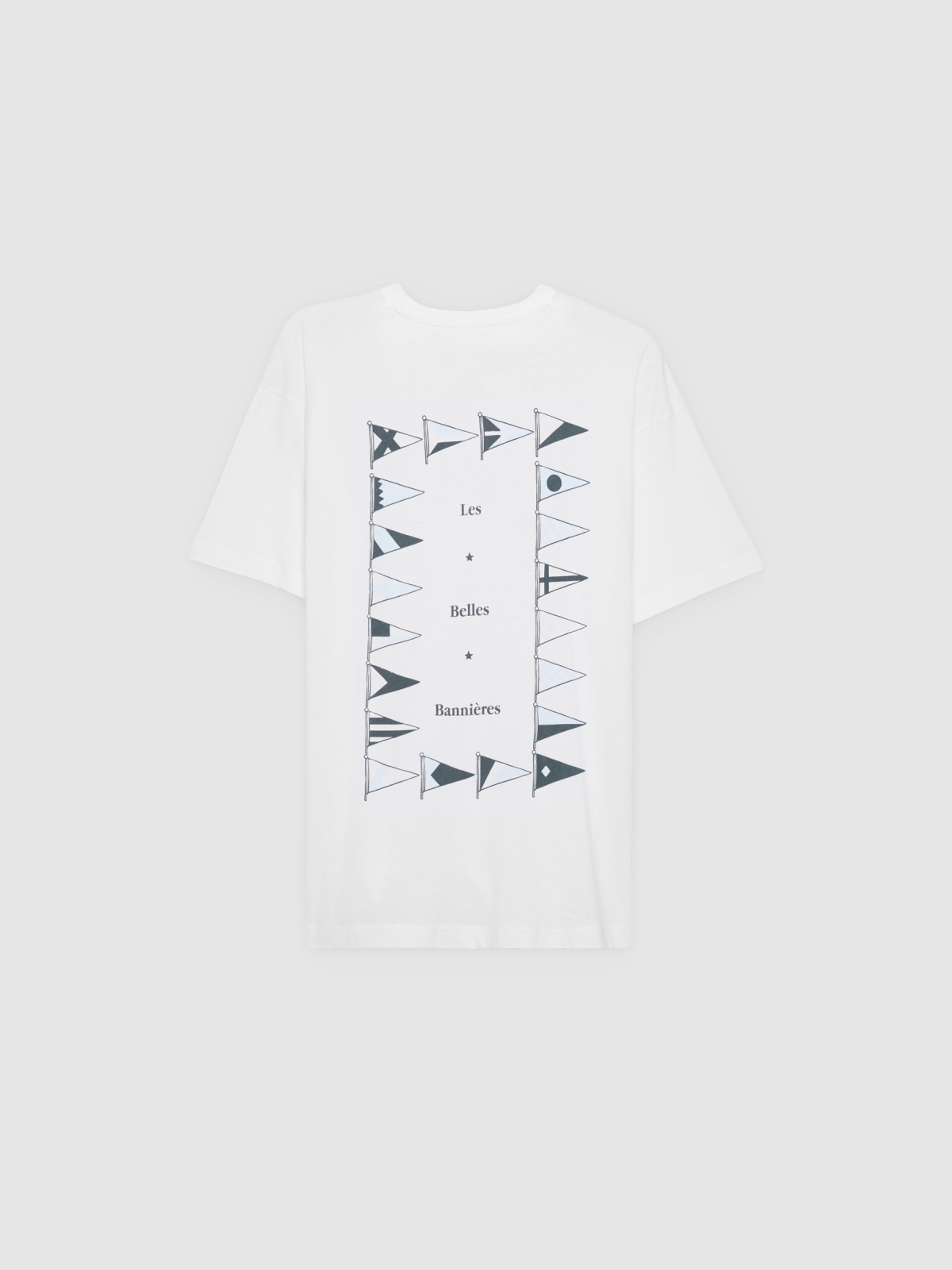 T-shirt minimalist message white back view