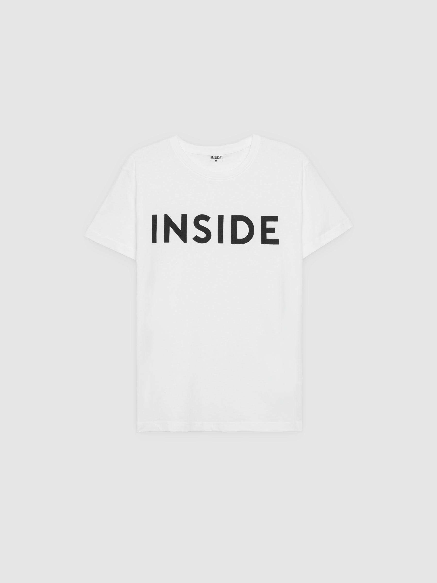 Camiseta básica INSIDE blanco vista media frontal