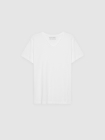 %Pto% Basic V-neck T-shirt white front view