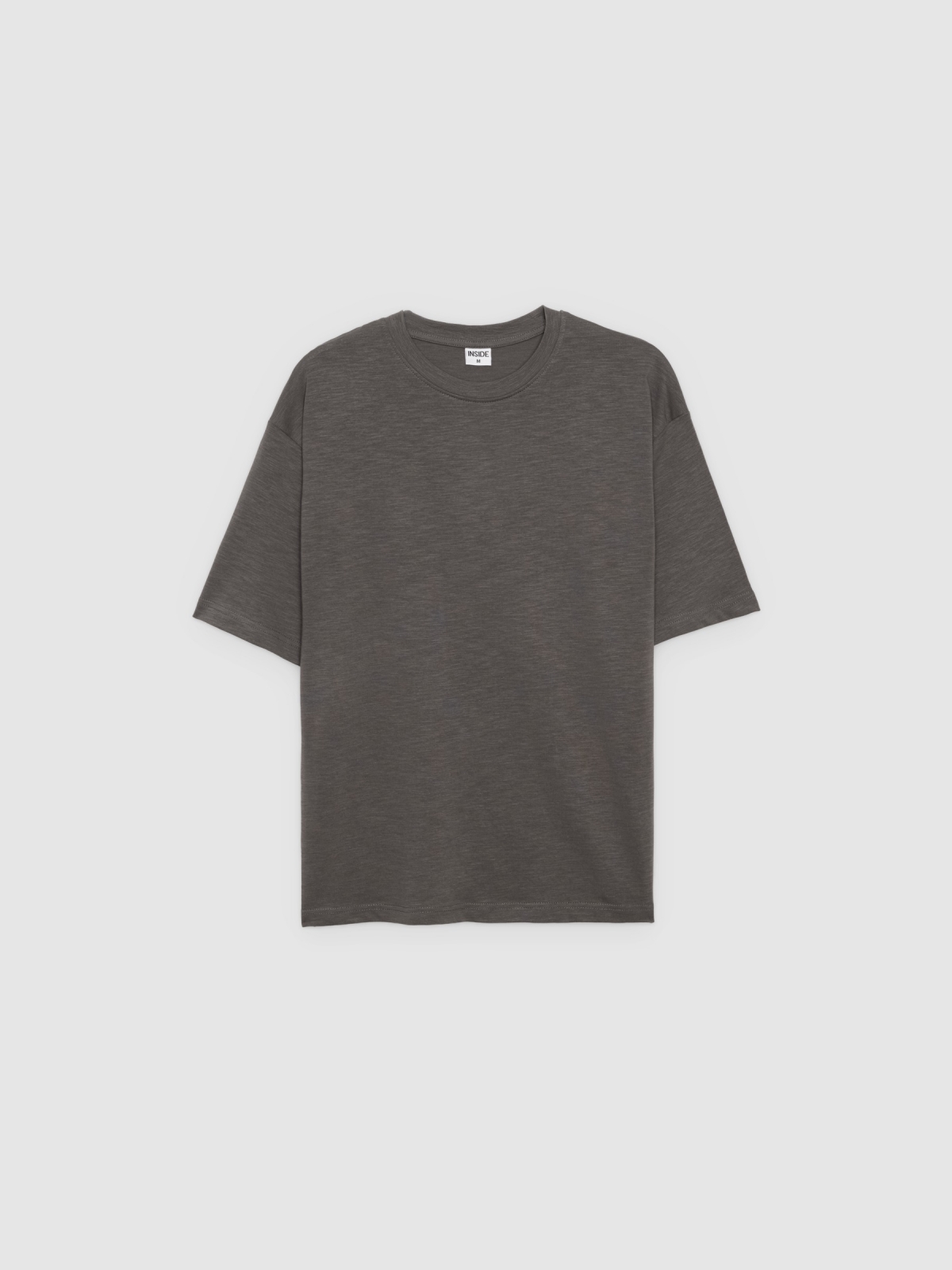 %Pto% Oversized basic t-shirt grey front view