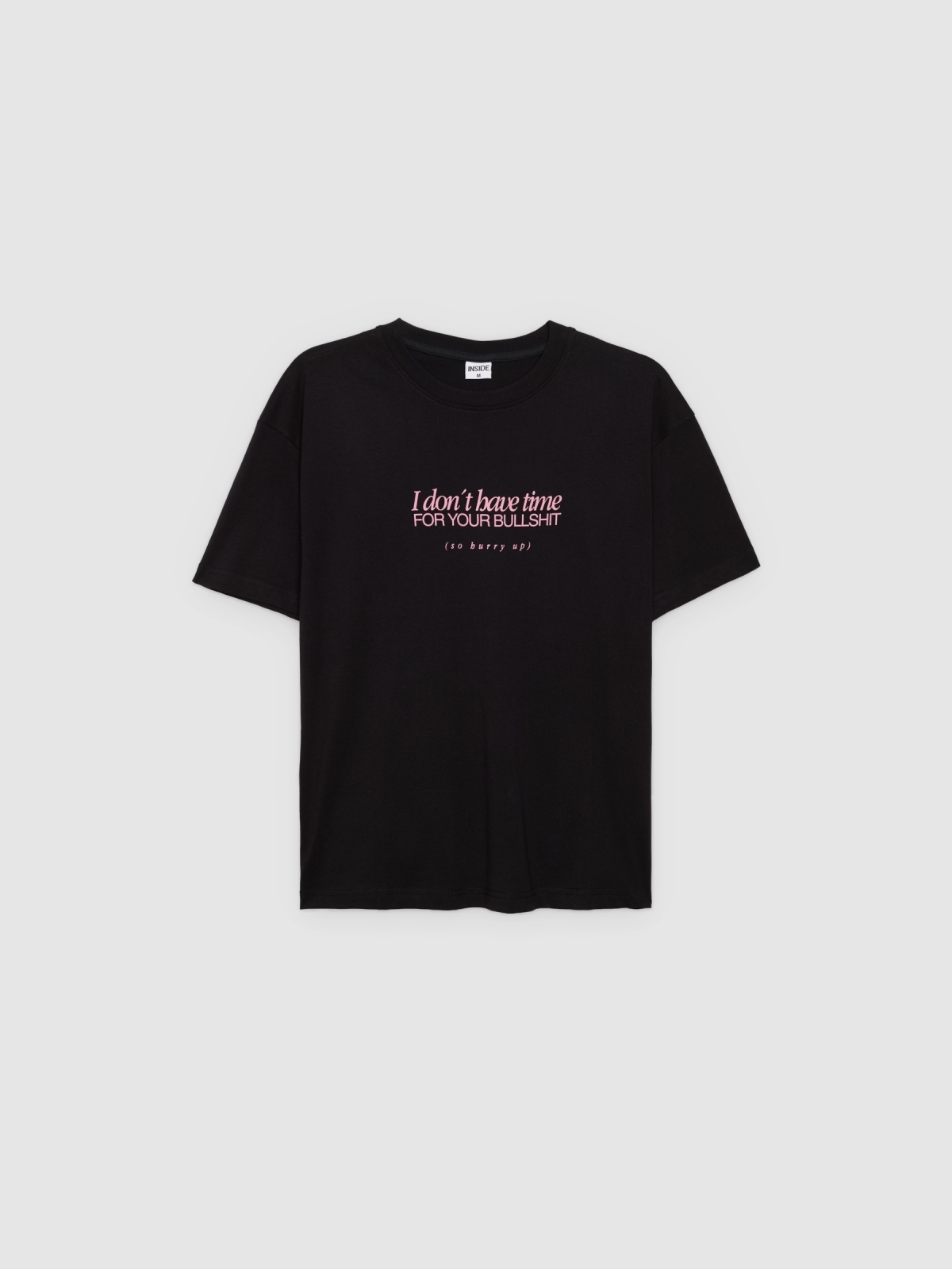 %Pto% Cotton team t-shirt black front view