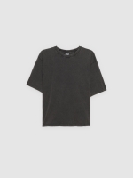 %Pto% Camiseta básica oversize negro vista frontal