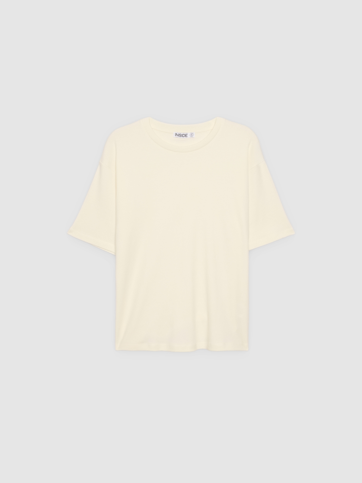 %Pto% Camiseta oversize blanco roto vista frontal