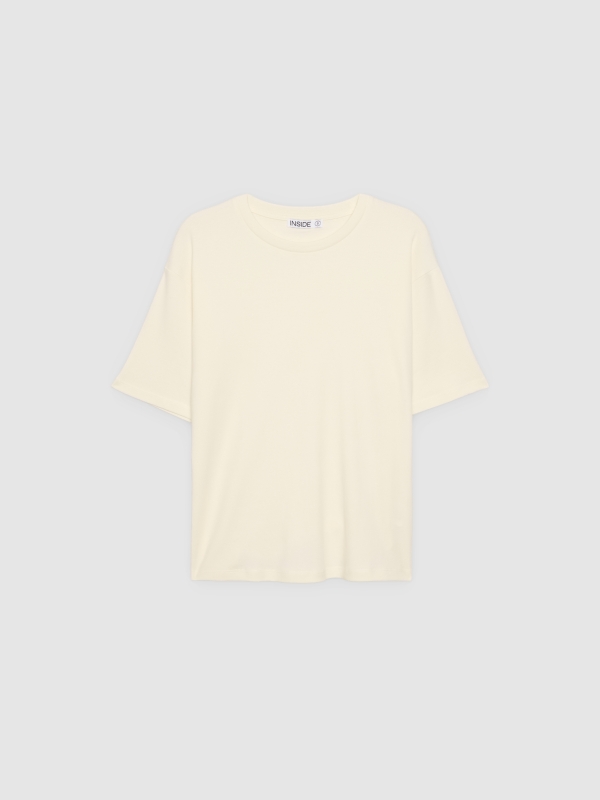  Camiseta oversize blanco roto vista frontal