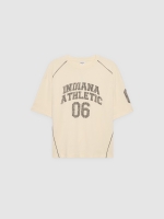 %Pto% Camiseta Indiana Athletic 06 blanco roto vista frontal