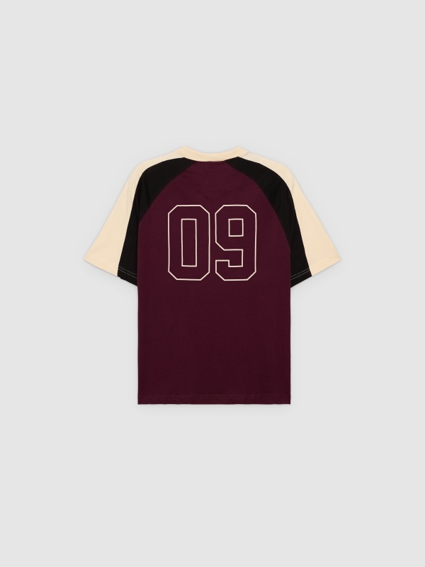 Printed polo United Creators dark garnet back view