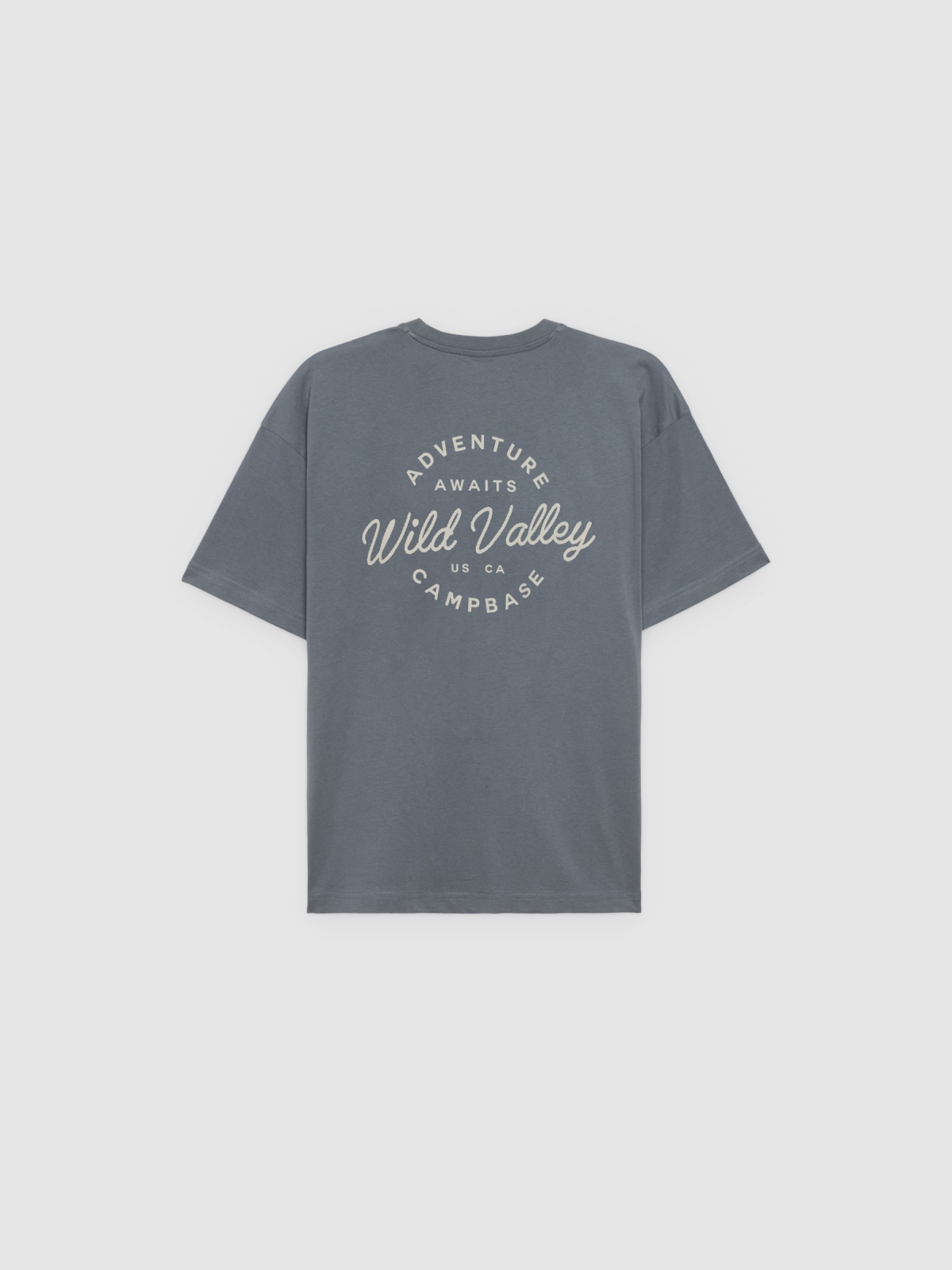 Wild Walley T-shirt grey back view