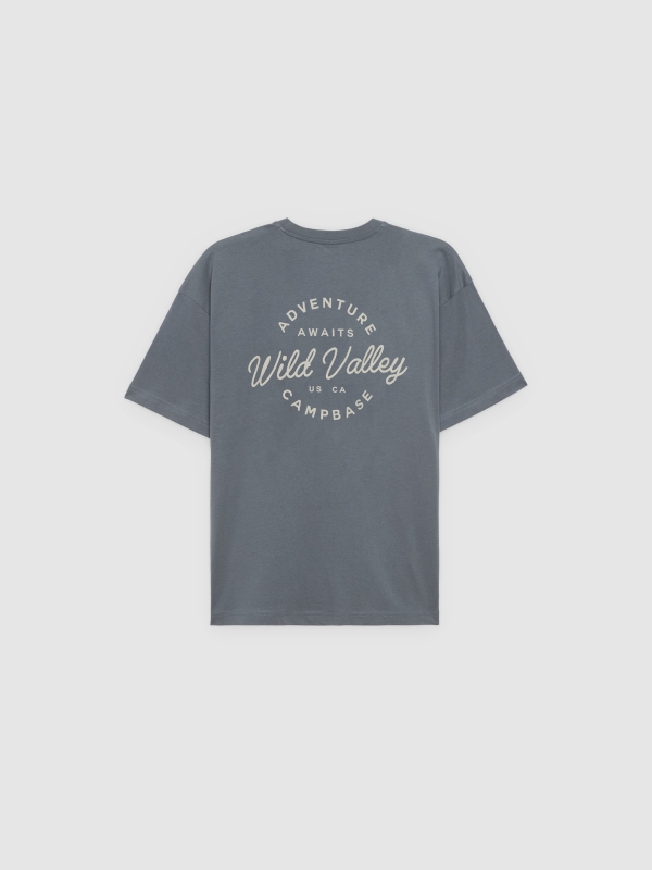 Wild Walley T-shirt grey back view