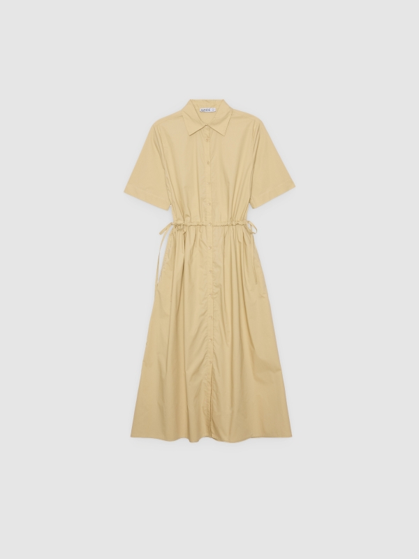 %Pto% Vestido camisero midi arena vista frontal