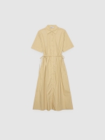 %Pto% Vestido camisero midi arena vista frontal