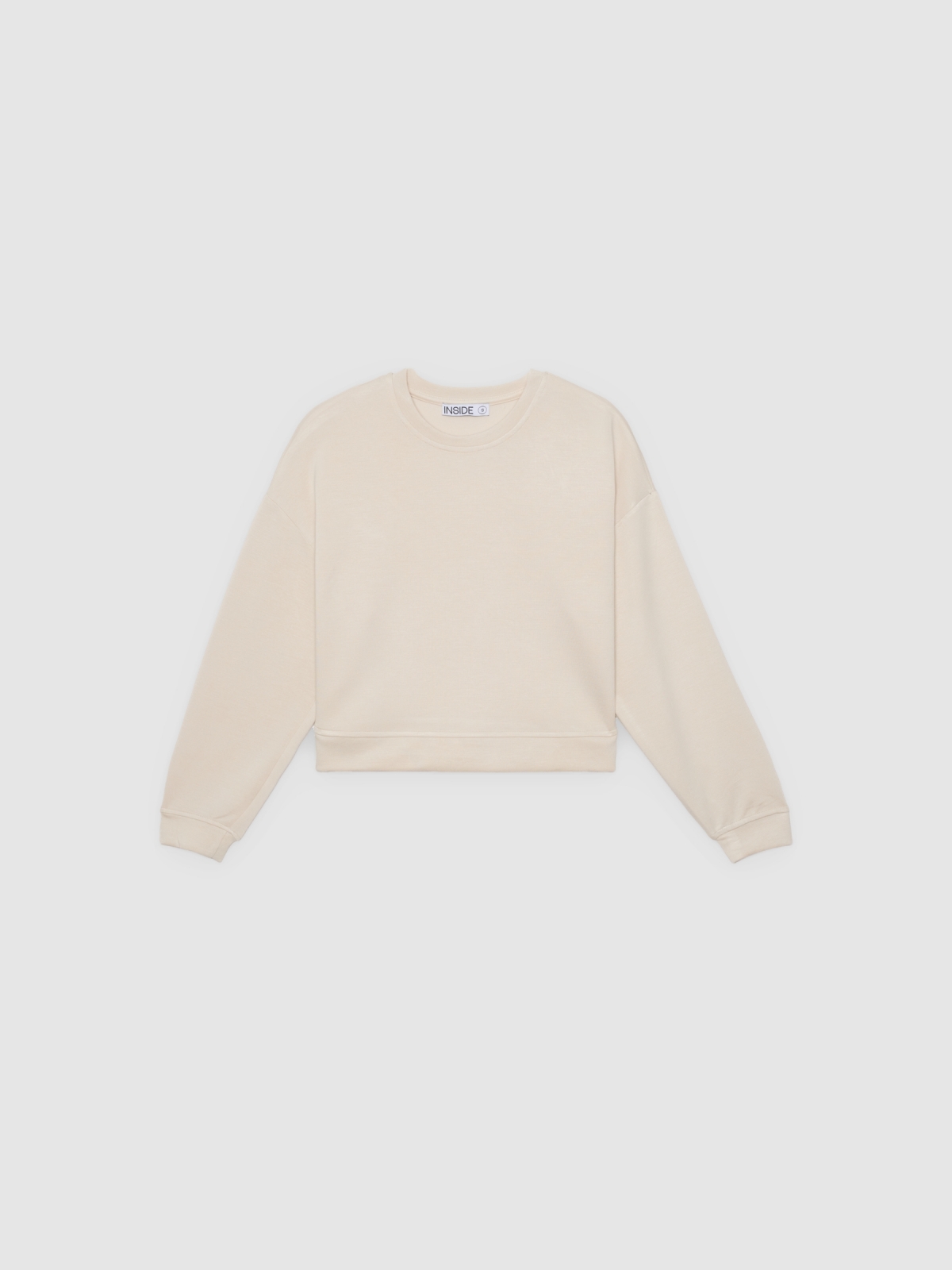 %Pto% Basic crew neck sweatshirt raw front view