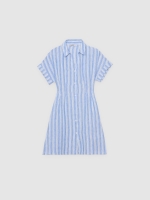 %Pto% Vestido camisero rayas azul marino vista frontal