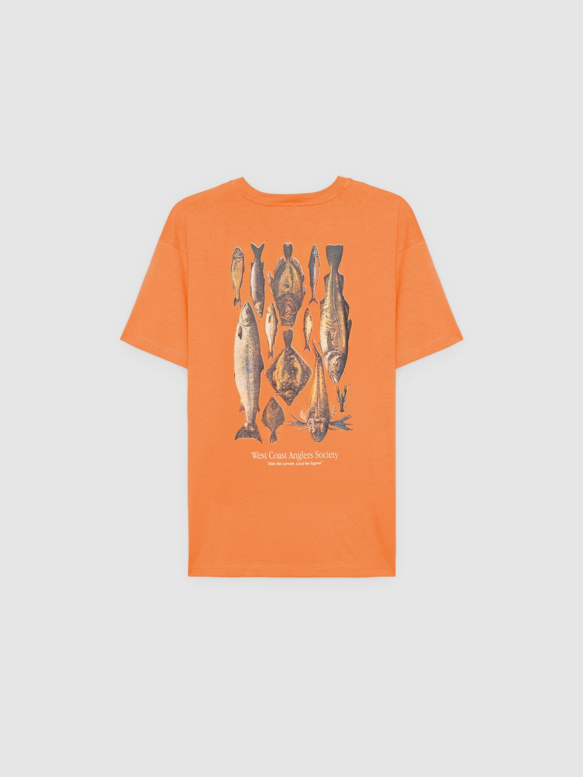 Camiseta West Coast coral vista traseira