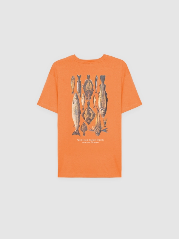 Camiseta West Coast coral vista trasera