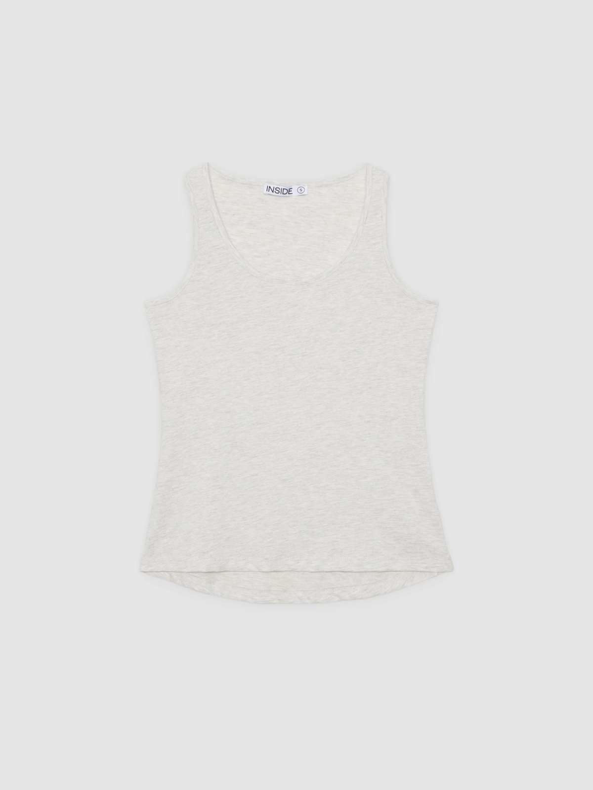 %Pto% Camiseta básica sin mangas melange claro vista frontal