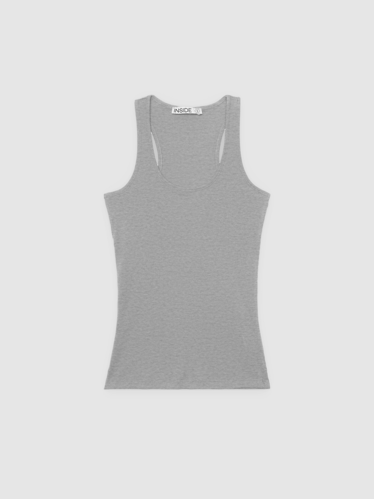 %Pto% Camiseta básica de tirantes algodón melange medio vista frontal