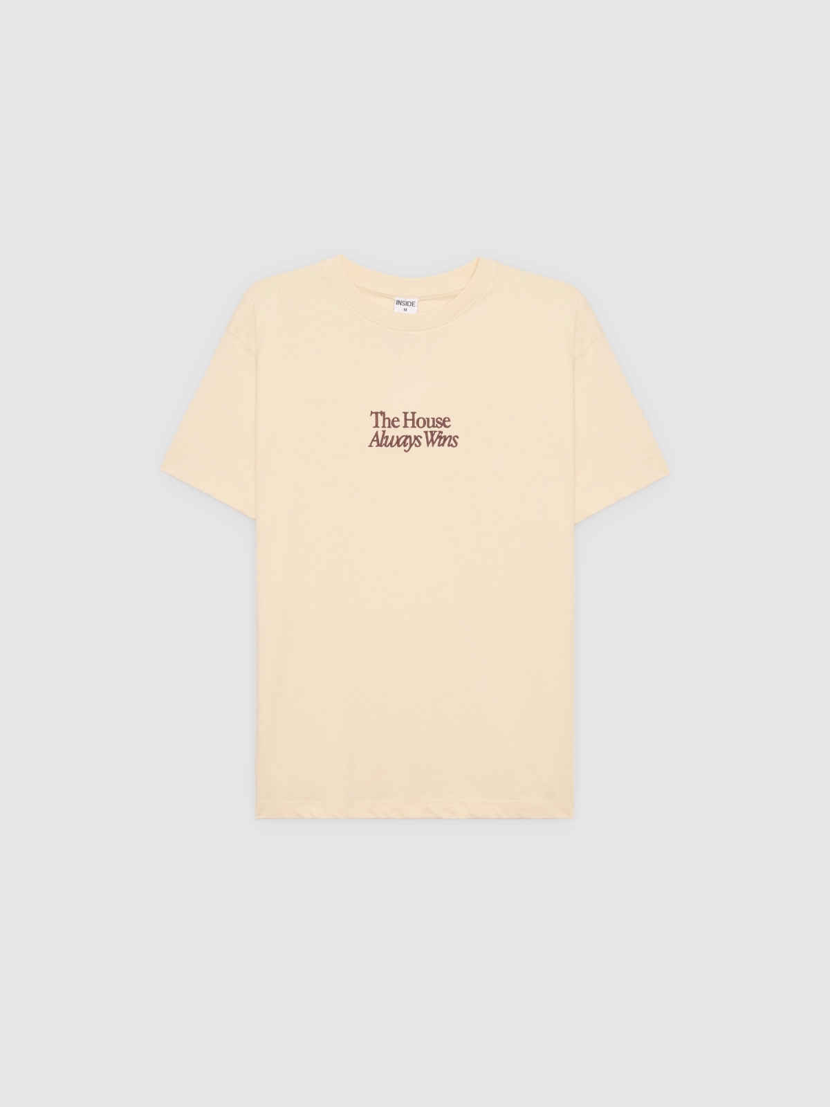 %Pto% Cotton message t-shirt off white front view