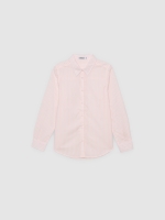 %Pto% Camisa popelín rayas manga larga rosa claro vista frontal