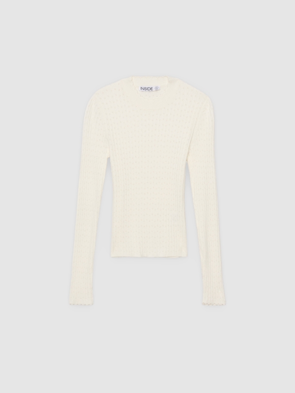  Jersey ponto vazado off white vista frontal
