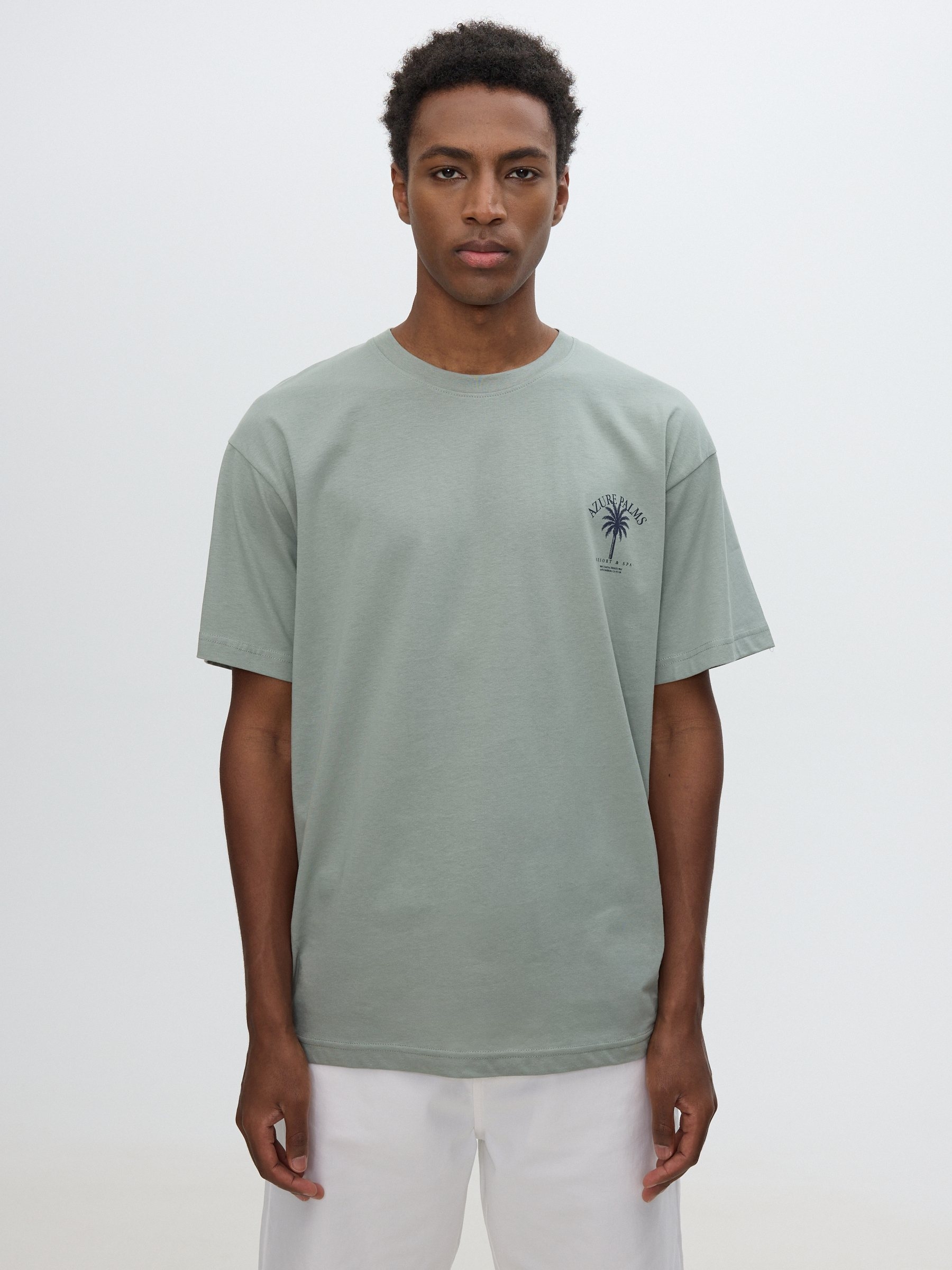 Azure T-shirt green middle front view
