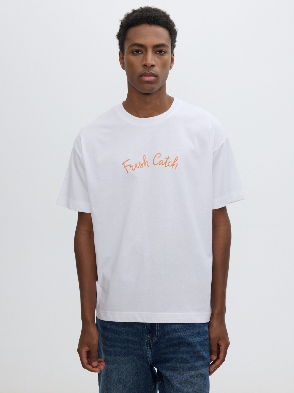 Fresh Catch T-shirt white middle front view