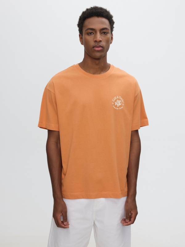 Ocean T-shirt coral middle front view