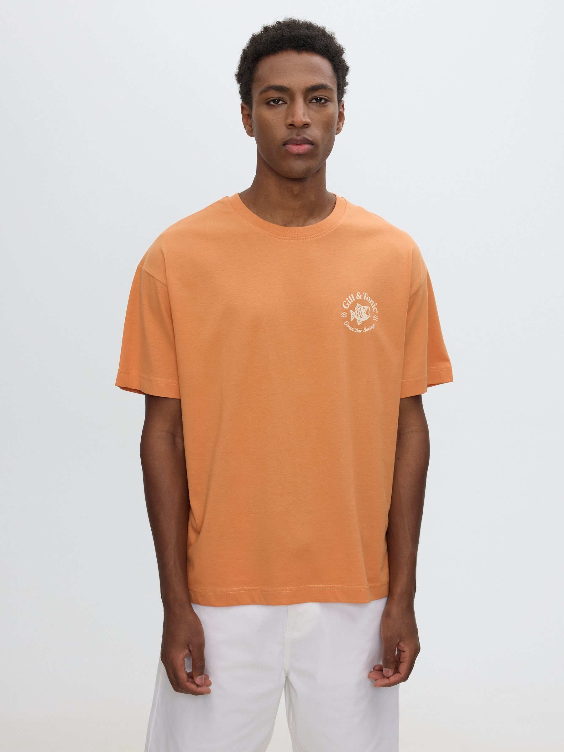 Camiseta Ocean coral vista media frontal