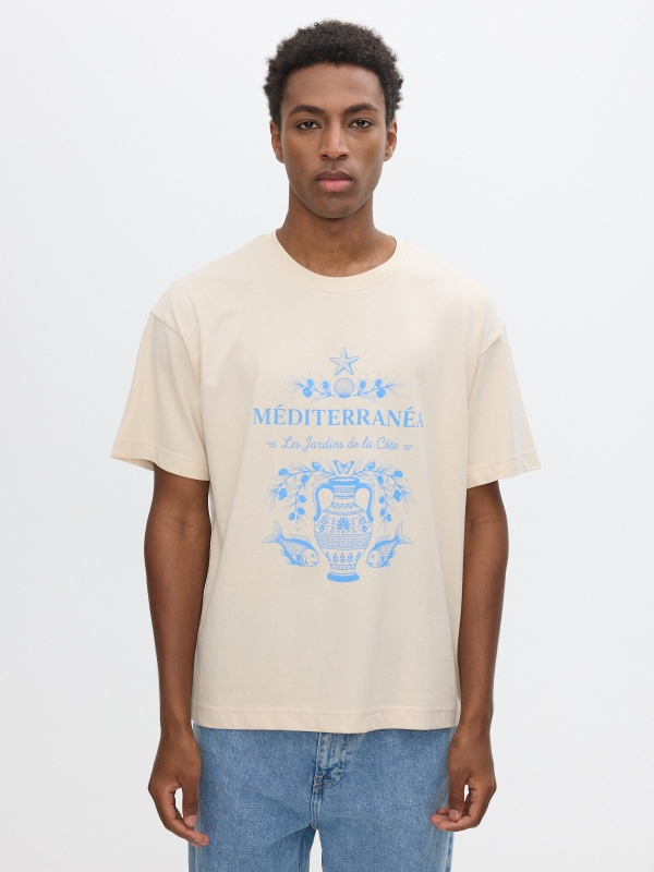Mediterranean T-shirt raw middle front view