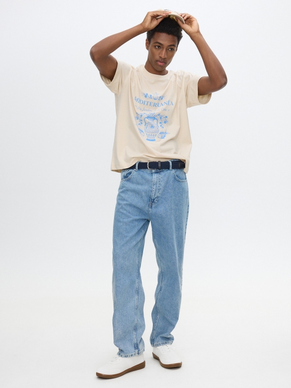 Baggy Denim Jeans blue detail view