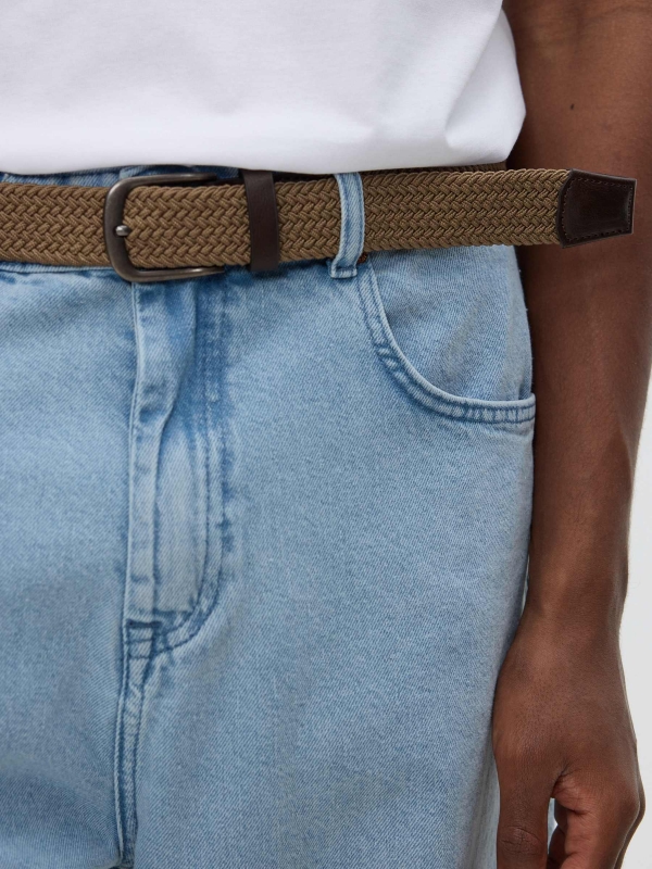 Bermuda denim regular azul vista detalle
