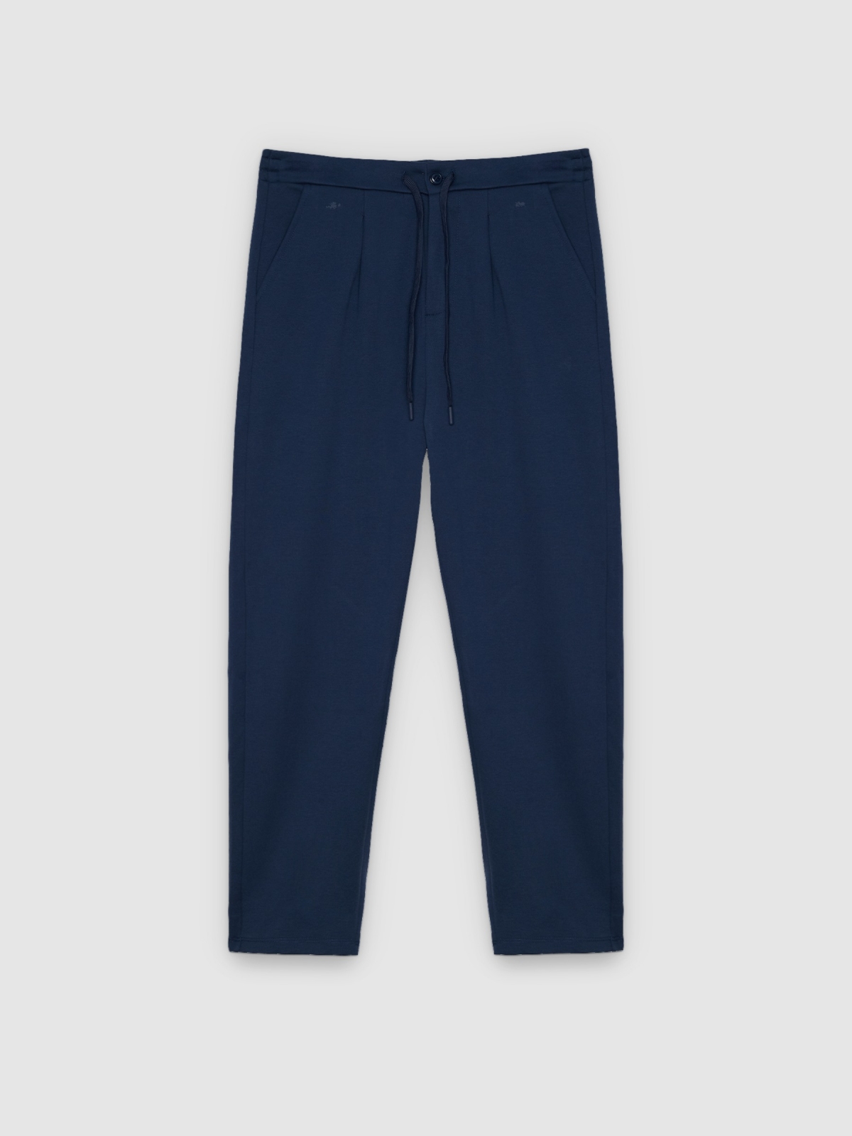%Pto% Jogger de felpa con cordones azul petróleo vista frontal