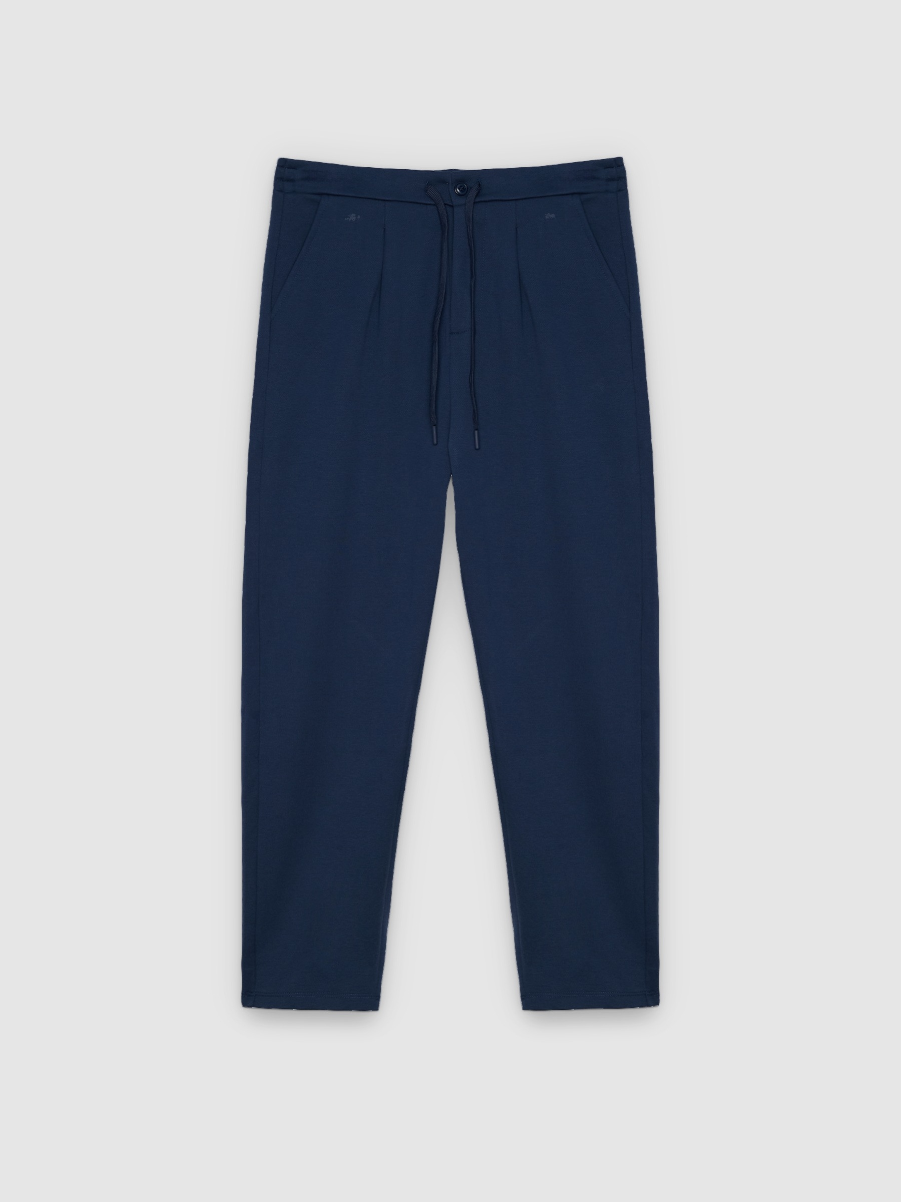  Jogger de felpa con cordones azul petróleo vista frontal