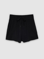 %Pto% Short fluido soft  bolsillos negro vista frontal