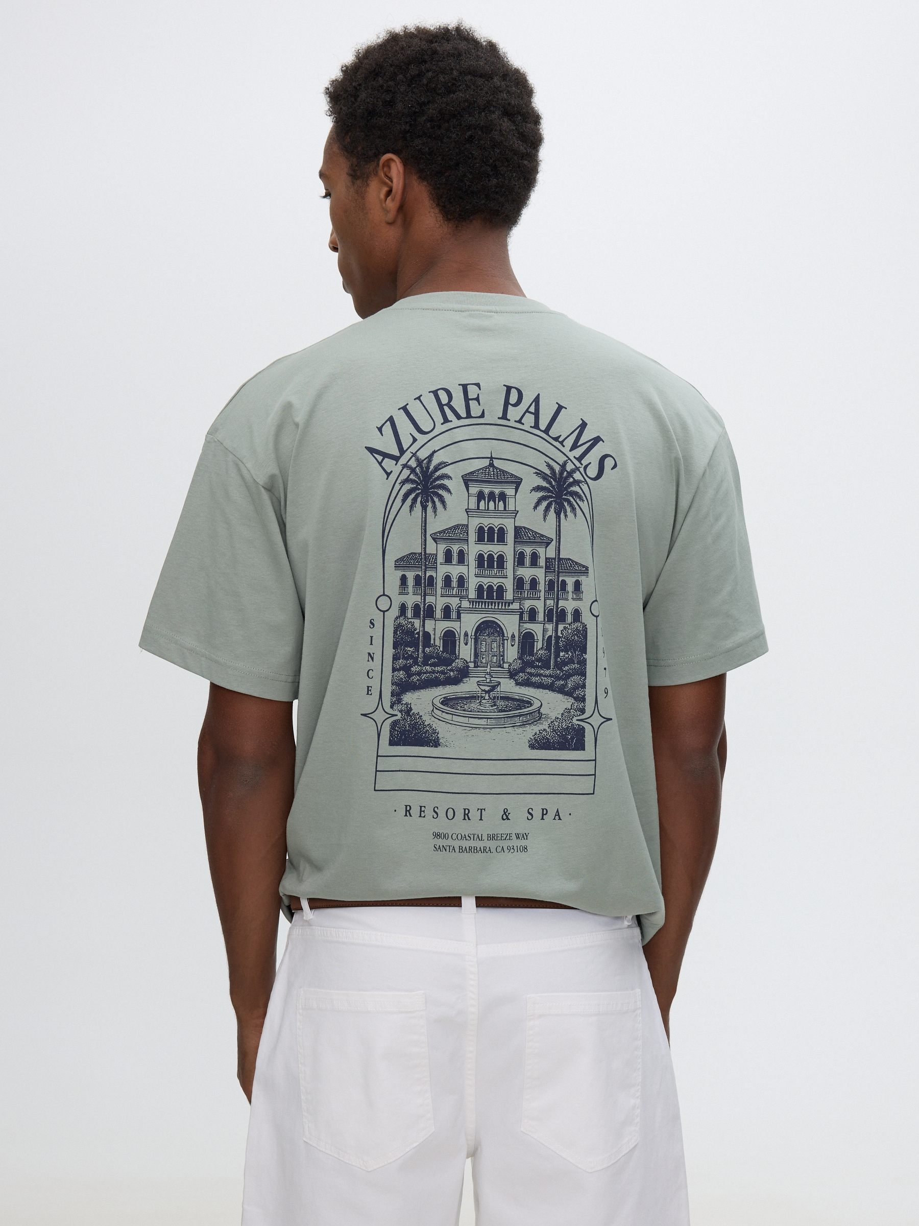 Azure T-shirt green middle front view
