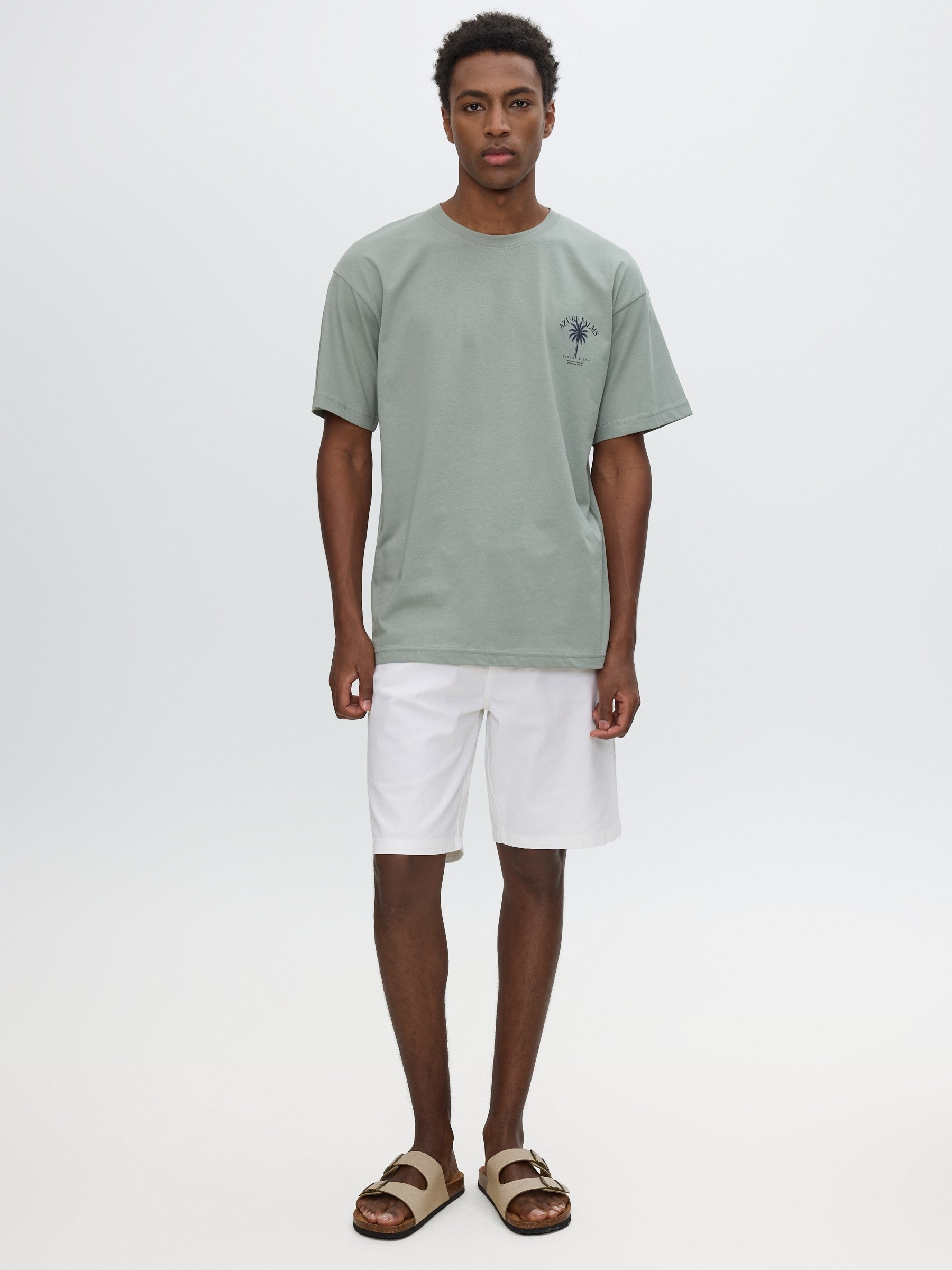 Azure T-shirt green middle front view