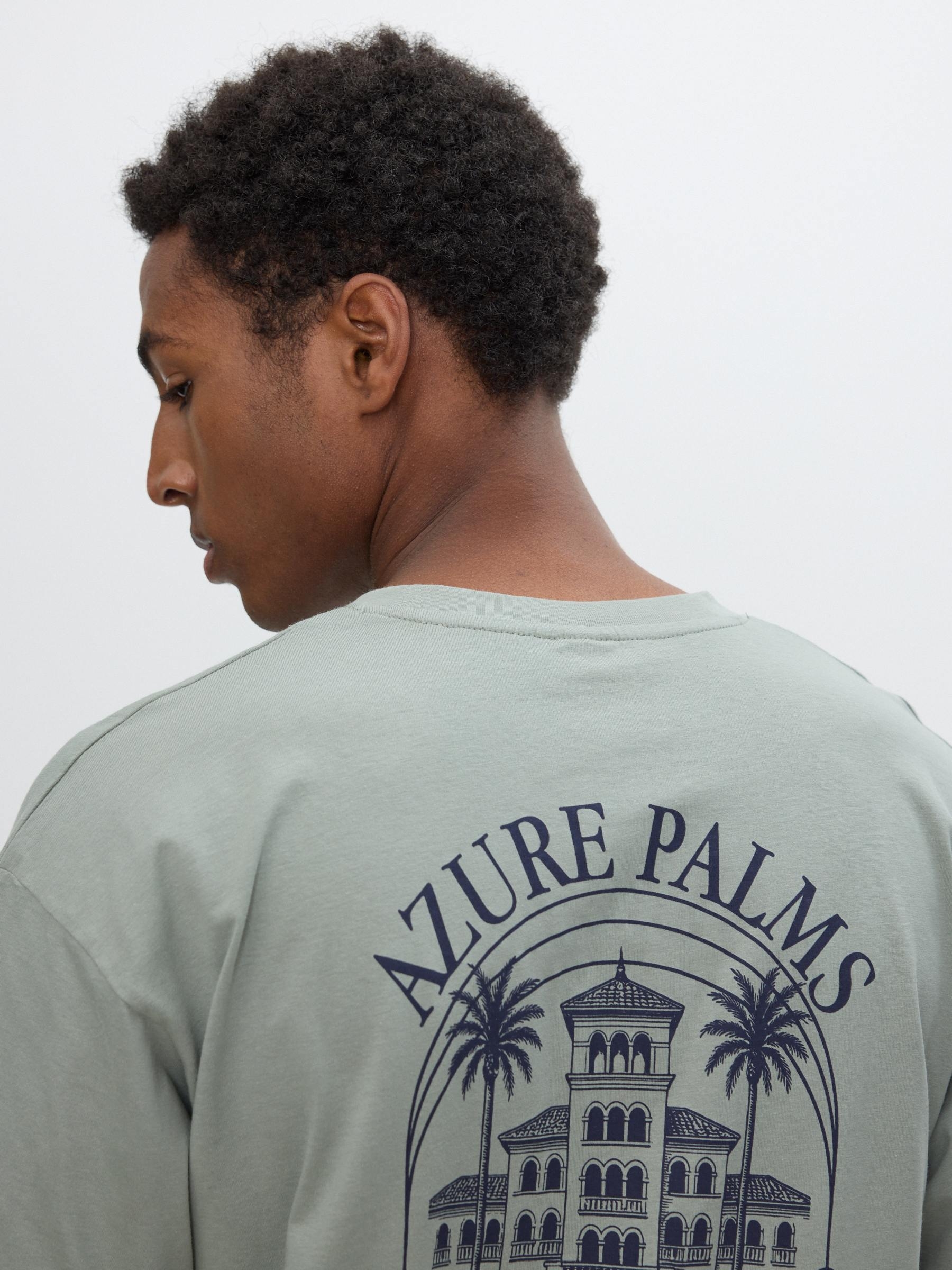 Azure T-shirt green middle front view