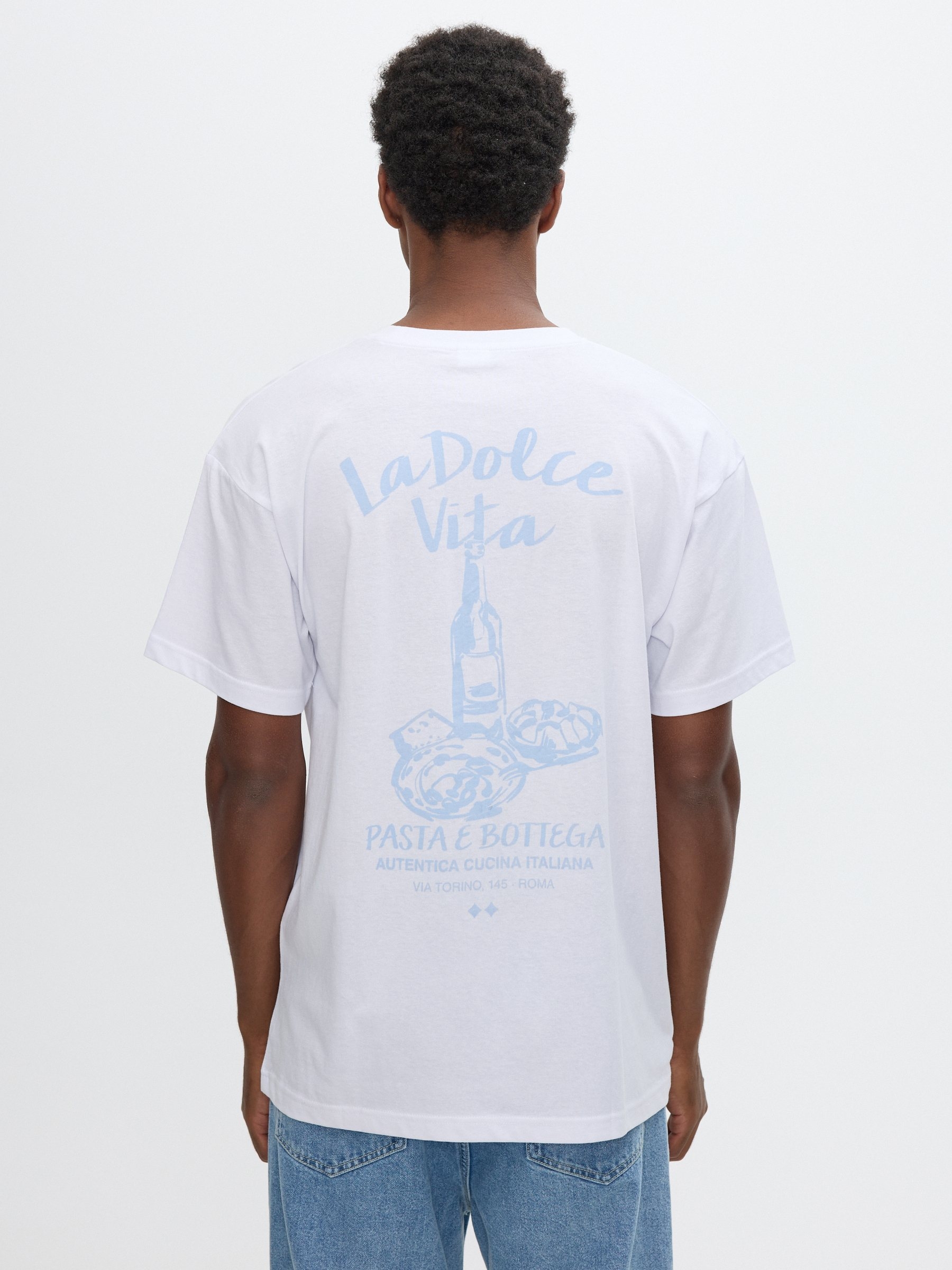 Camiseta Dolce Vita branco vista meia frontal