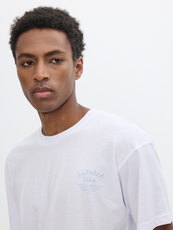 Camiseta Dolce Vita blanco vista detalle