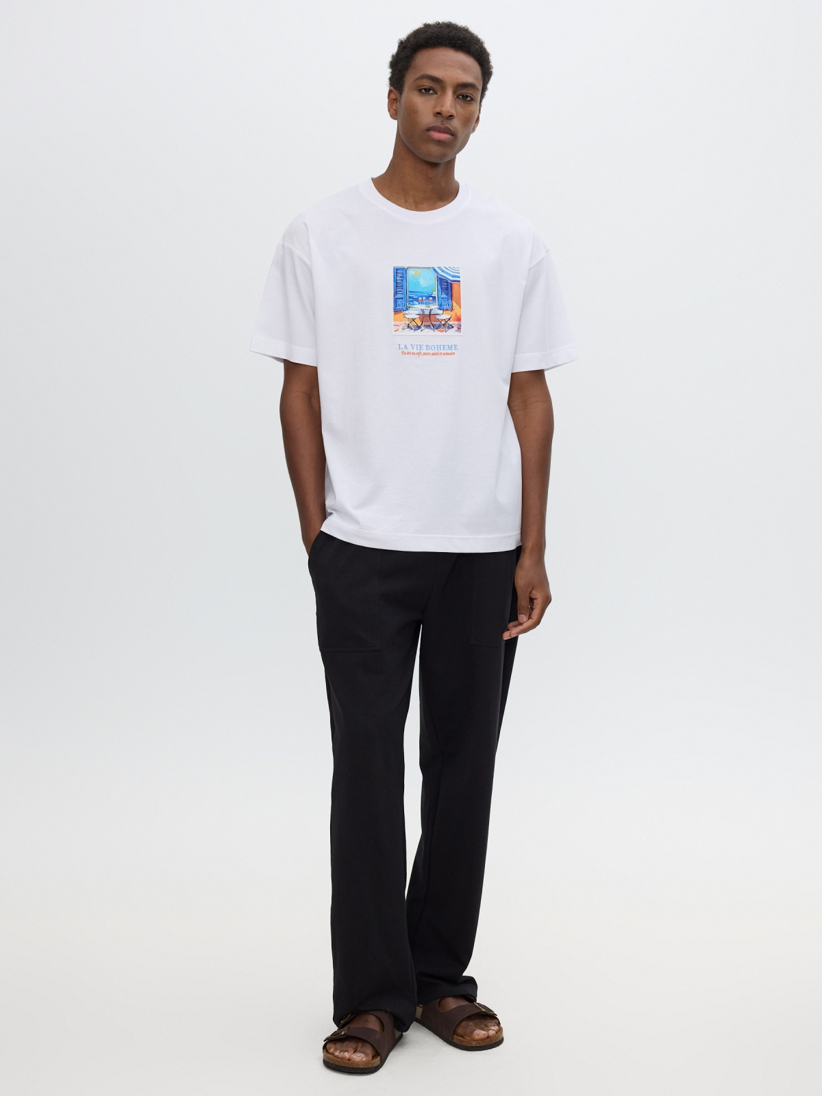 Camiseta la vie boheme blanco vista general frontal