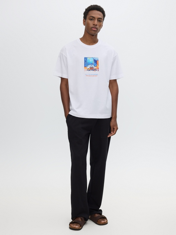 Camiseta la vie boheme blanco vista general frontal