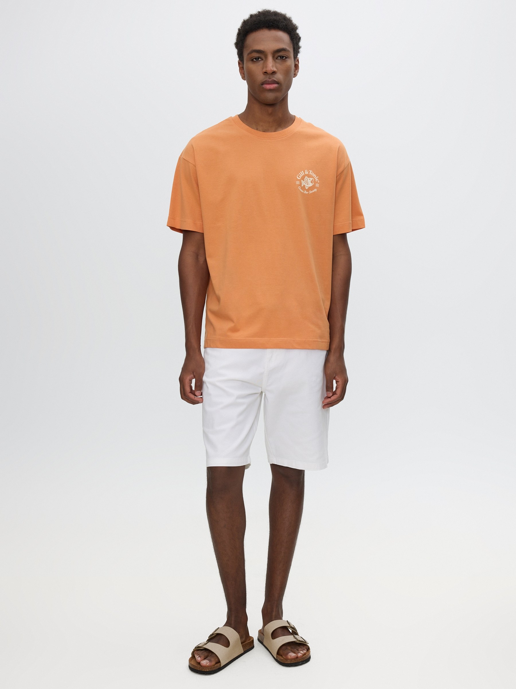 Camiseta Ocean coral vista media frontal