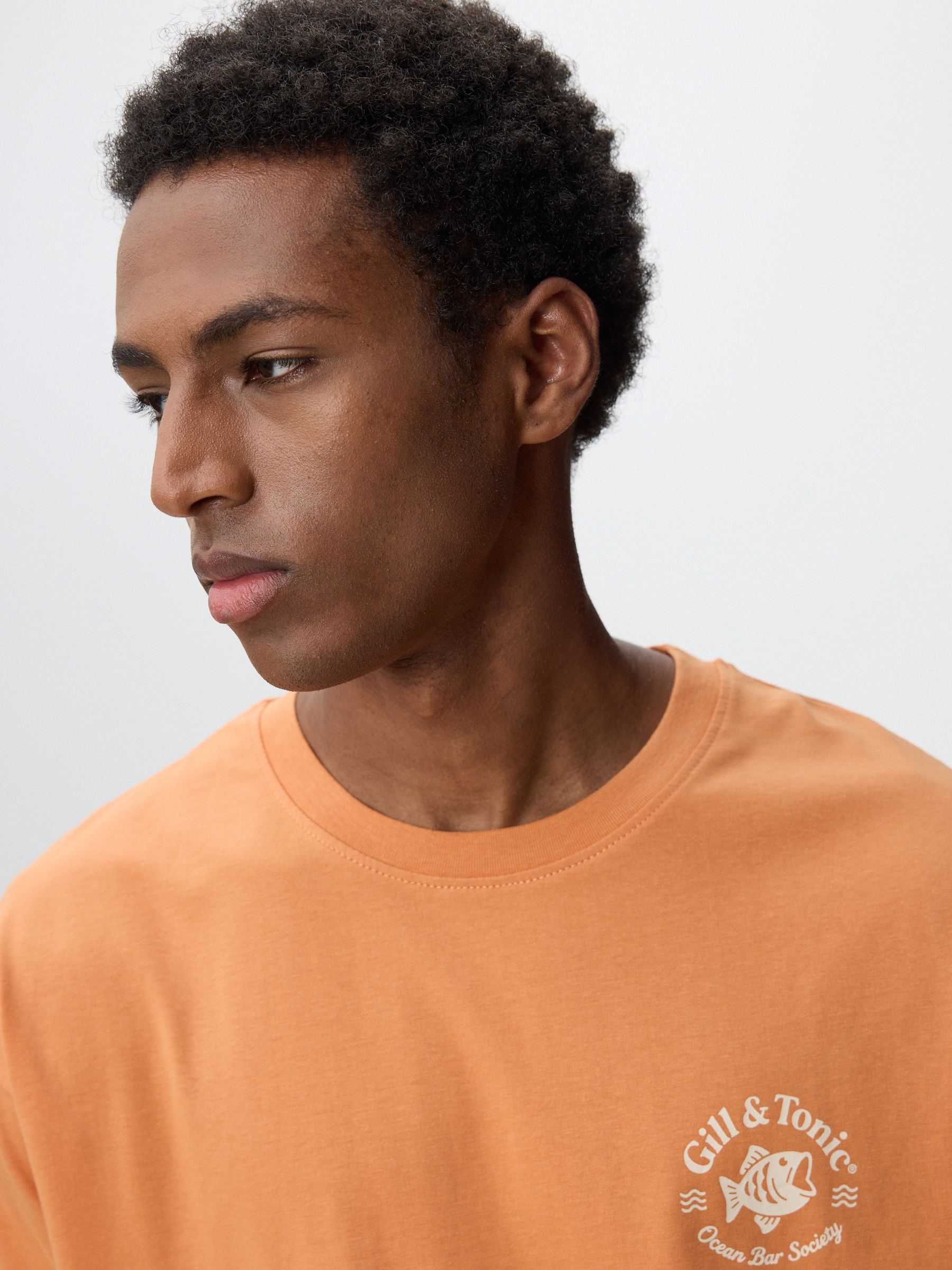Camiseta Ocean coral vista media frontal